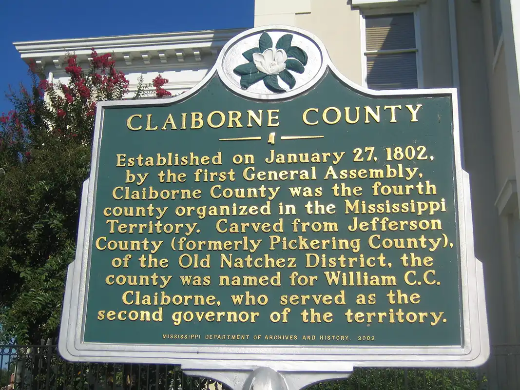 This marker is at the Claiborne County Courthouse in Port Gibson.