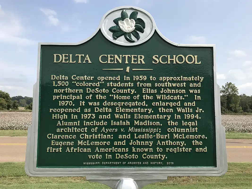 Delta Center School is at Walls Elementary School at 6131 Deltaview Road in Walls.