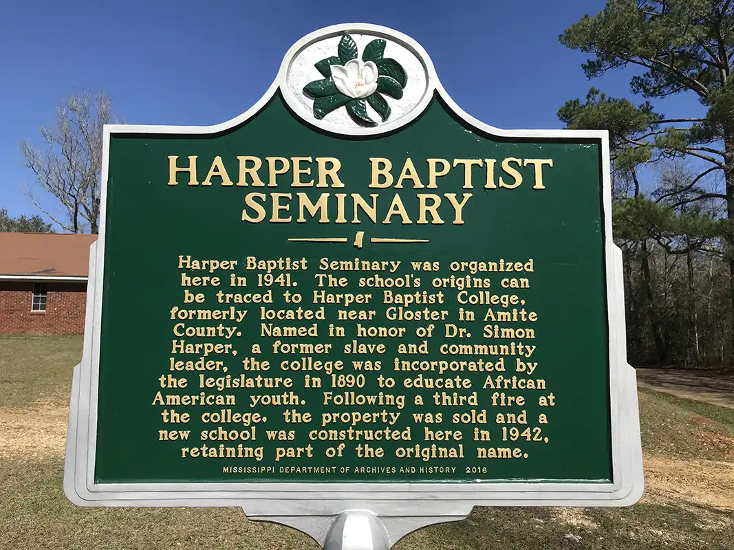 Harper Baptist Seminary is in Magnolia on Cunnigen St. near the intersection with North Street.