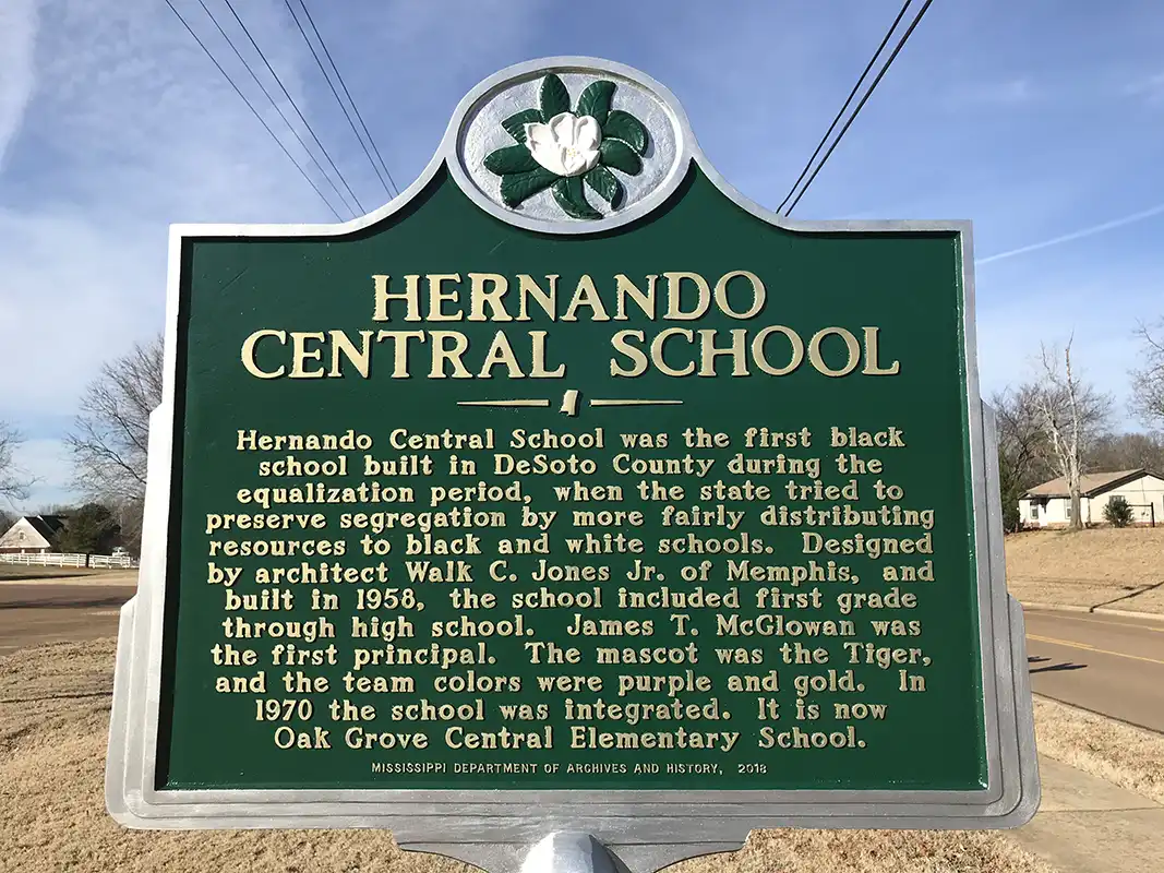 Hernando Central School is at 893 W. Oak Grove Road in Hernando.