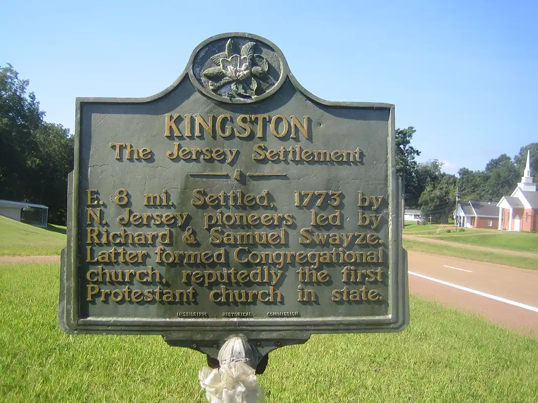 This marker is south of Natchez on Highway 61 near the intersection with Kingston Road.