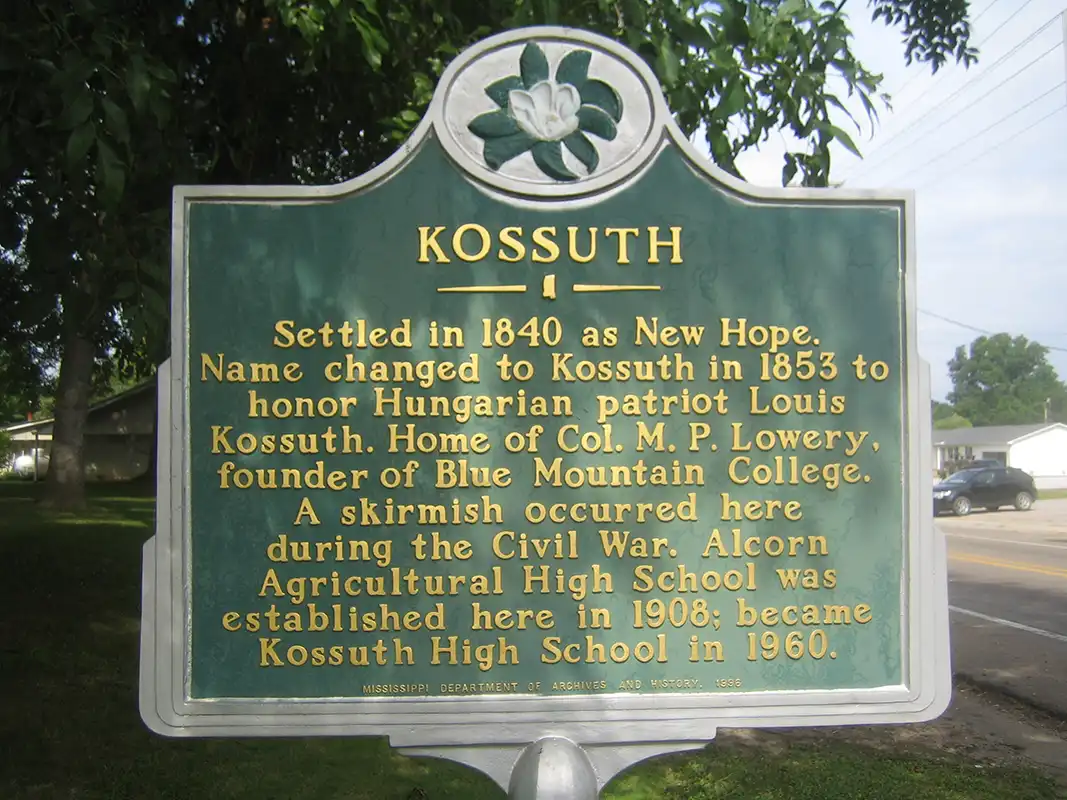 Kossuth is southwest of Corinth on Hwy 2.