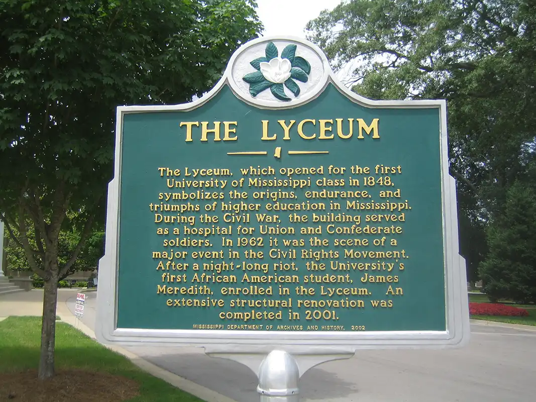 The Lyceum is the oldest building on campus and houses the Chancellor's office.