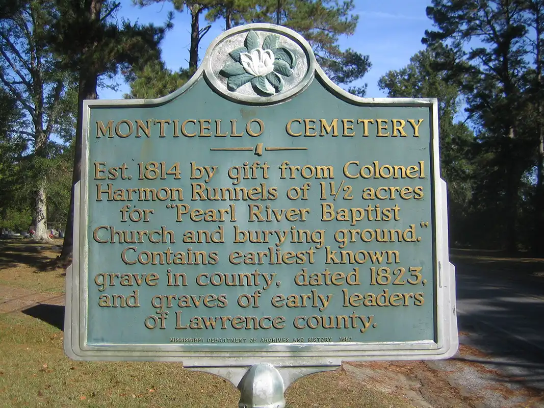 Monticello Cemetery is on F.E. Sellers Highway in Monticello.