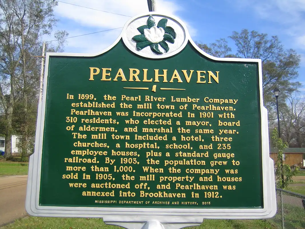 Pearlhaven is by Bicentennial Park on Main Street (at School St.) in Brookhaven.