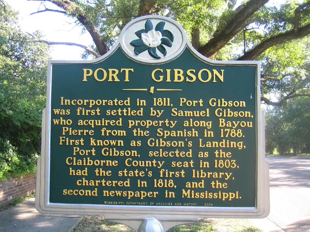 This marker is on Church Street in Port Gibson across from the First Presbyterian Church.