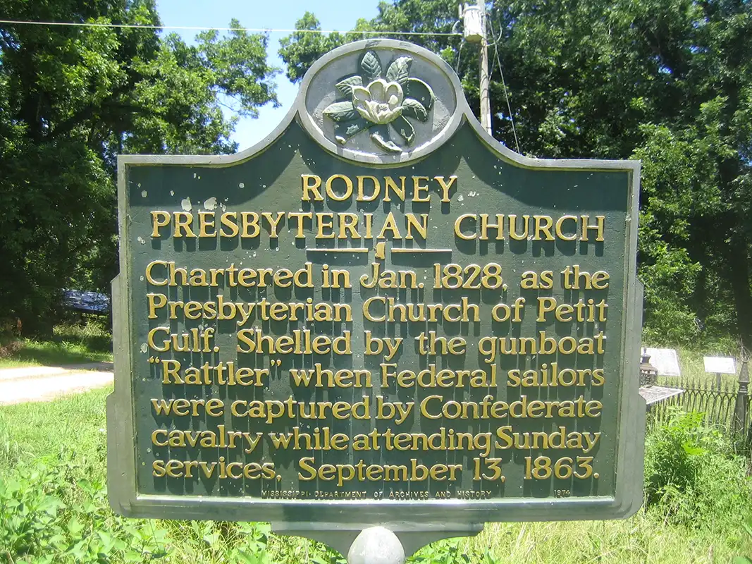 Rodney Presbyterian Church is at the end of Rodney Road in the ghost town of Rodney.