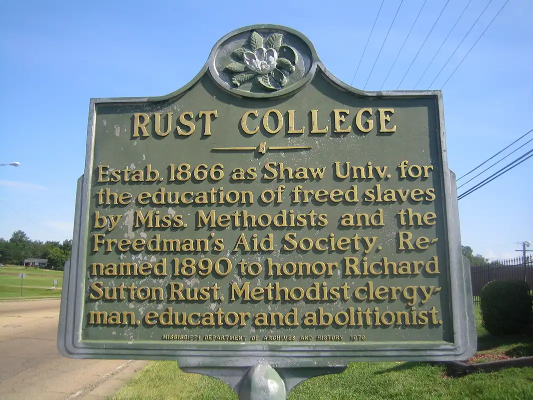 Rust College is a historically black liberal arts college located in Holly Springs, Mississippi. Affiliated with the United Methodist Church, it is one of ten historically black colleges and universities (HBCUs) founded before 1868 that is still operating.