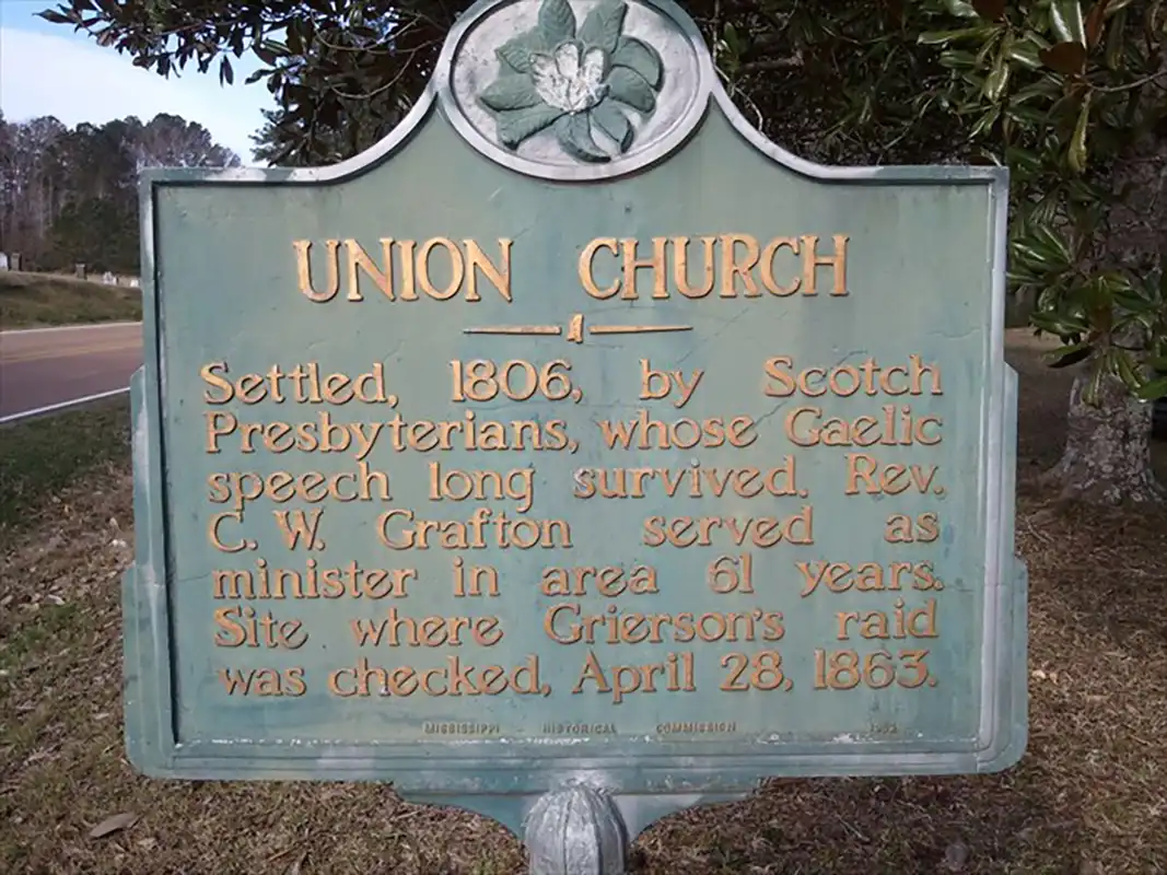 This marker is located at the corner of Union Church Road and Highway 28, east of Fayette.