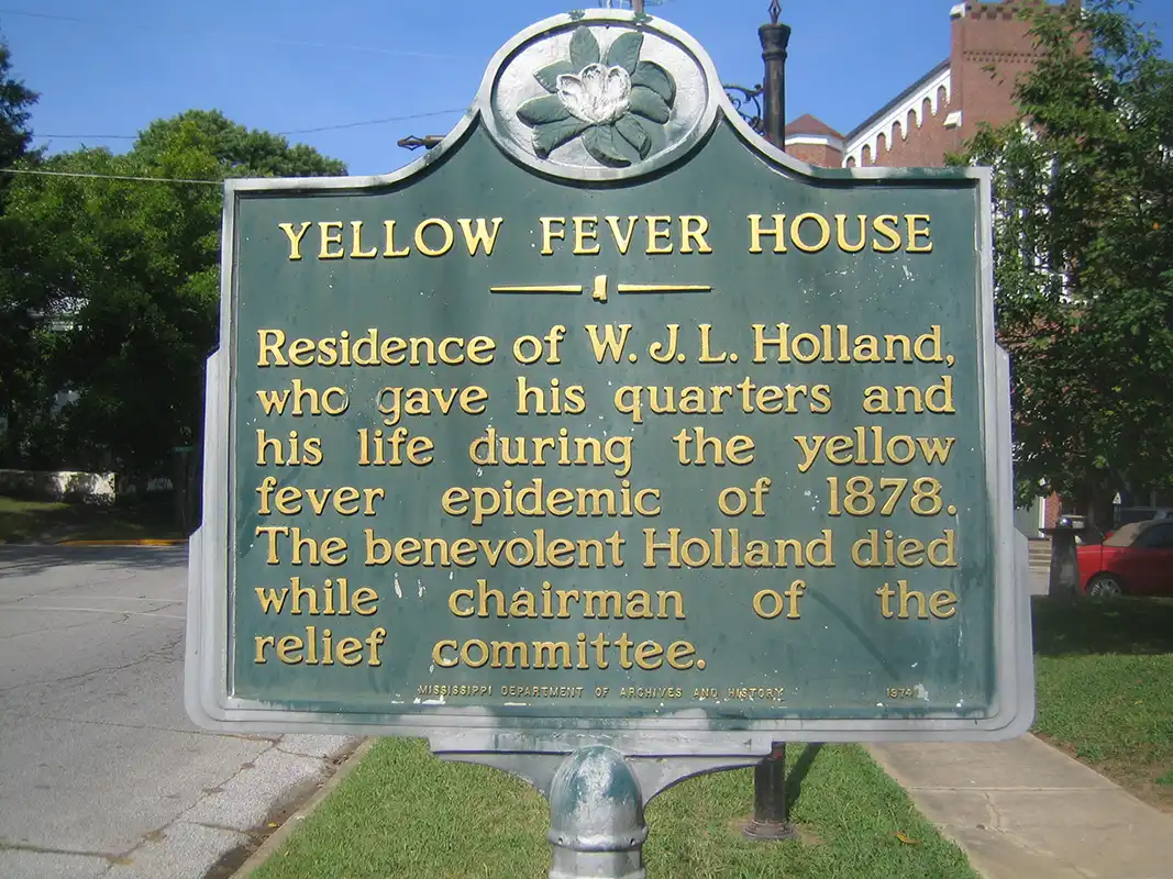 The Yellow Fever House is at 104 E. Gholson Street, about one block from the courthouse square in Holly Springs.