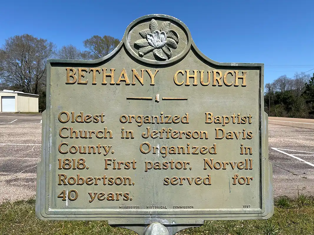 Bethany Church is south of Prentiss on Highway 13 at Bethany Church.