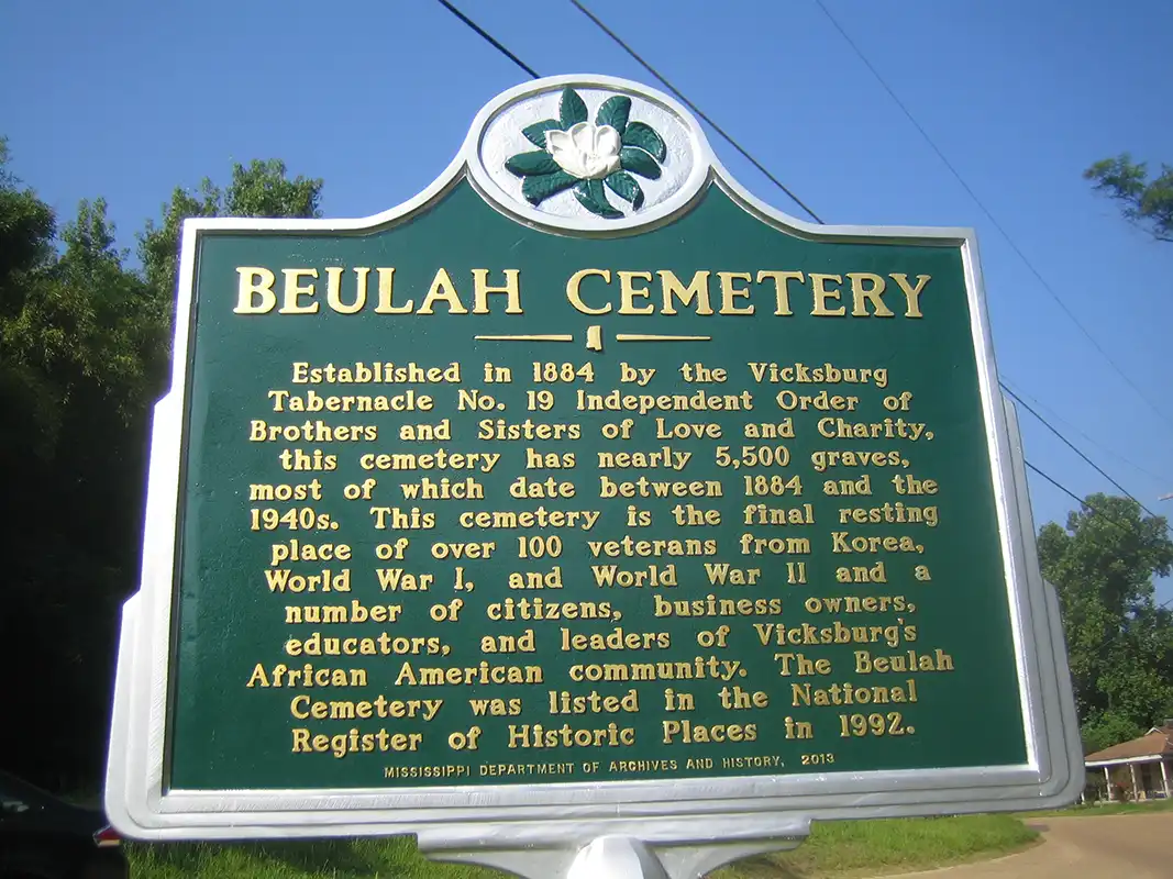 Beulah Cemetery is on Martin Luther King Drive in Vicksburg.