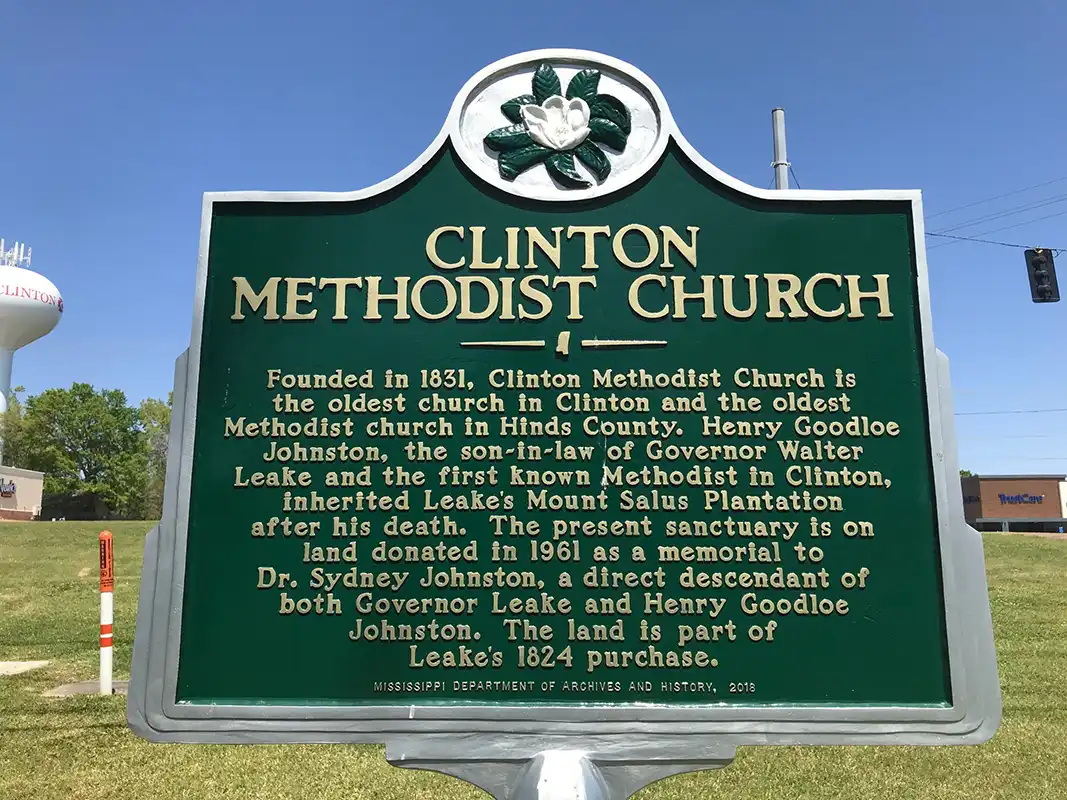 Clinton Methodist Church is at the corner of Highway 80 and Mt. Salus Road in Clinton.