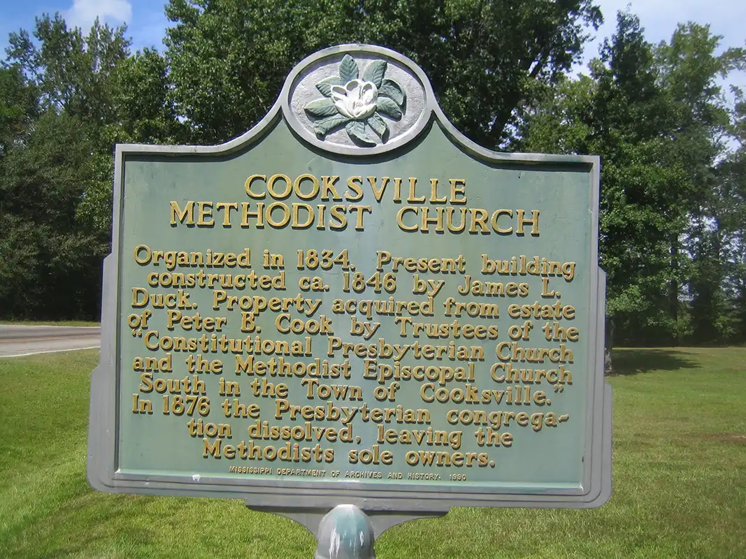 Cooksville Methodist Church is on Cooksville Road near the Alabama border in southeastern Noxubee County. Cooksville is almost 20 miles from Macon.