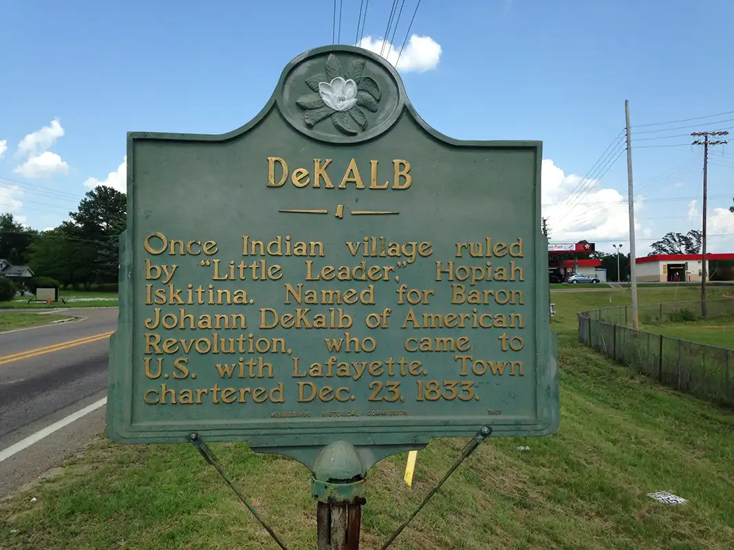 The DeKalb marker is in Kemper County.