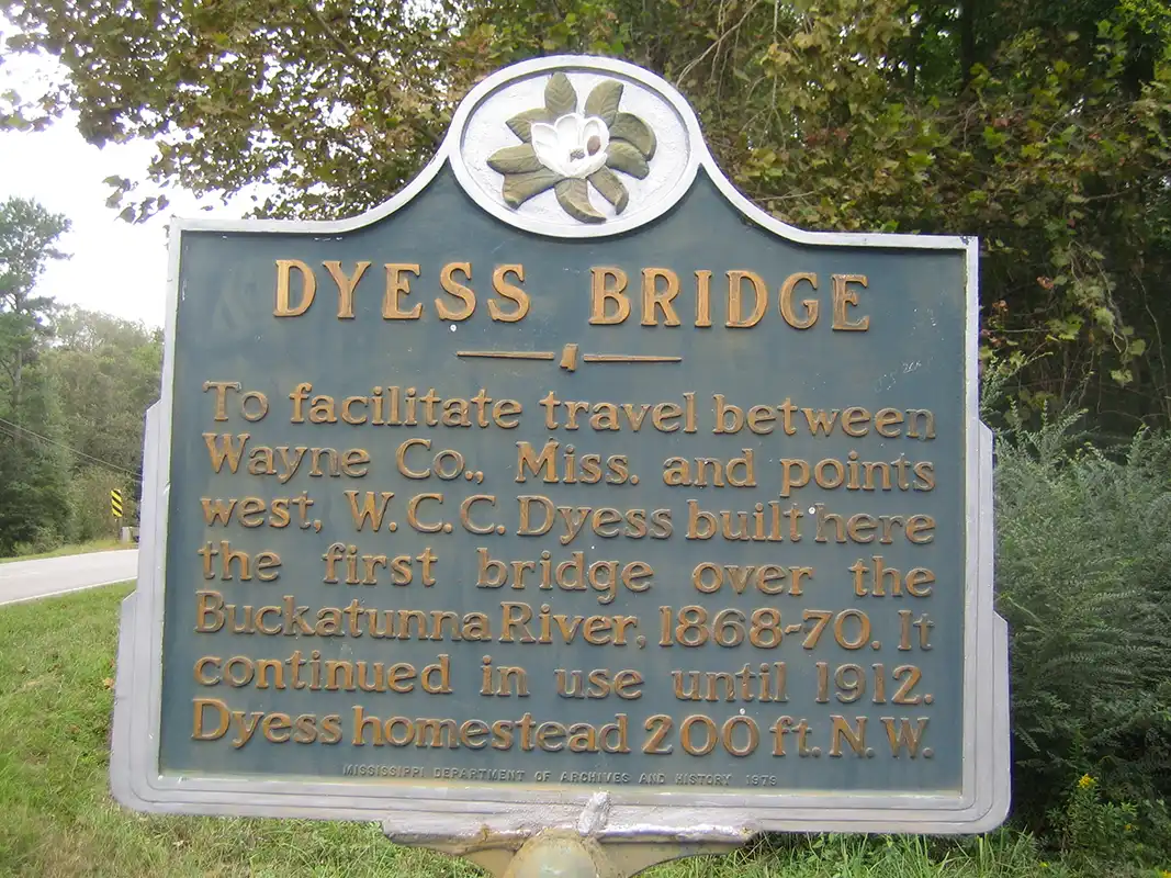 This marker is on Dyess Bridge Road where it meets Big Rock Road - east of Waynesboro
