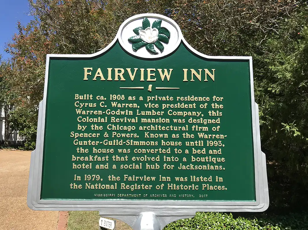 The Fairview Inn is at 734 Fairview Street in the Belhaven neighborhood of Jackson.