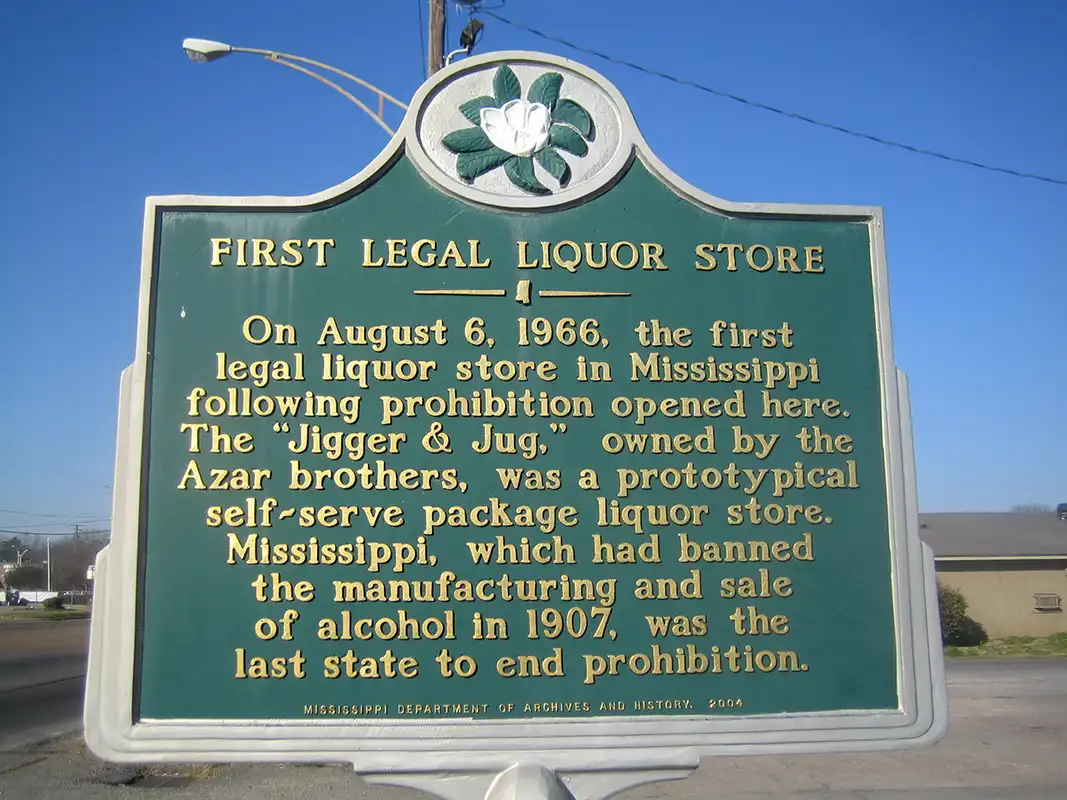 The First Legal Liquor Store marker is at 1304 Hwy 82 East in Greenville.