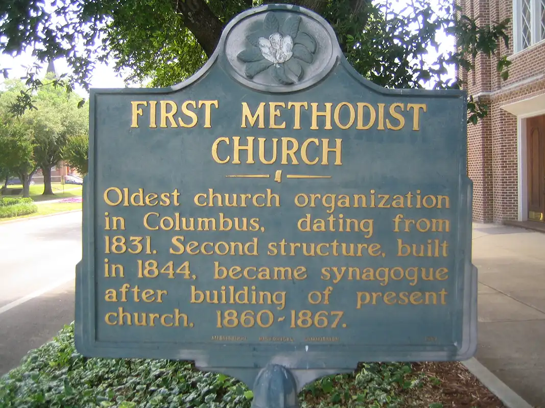 First Methodist Church is at 602 Main Street in Columbus.