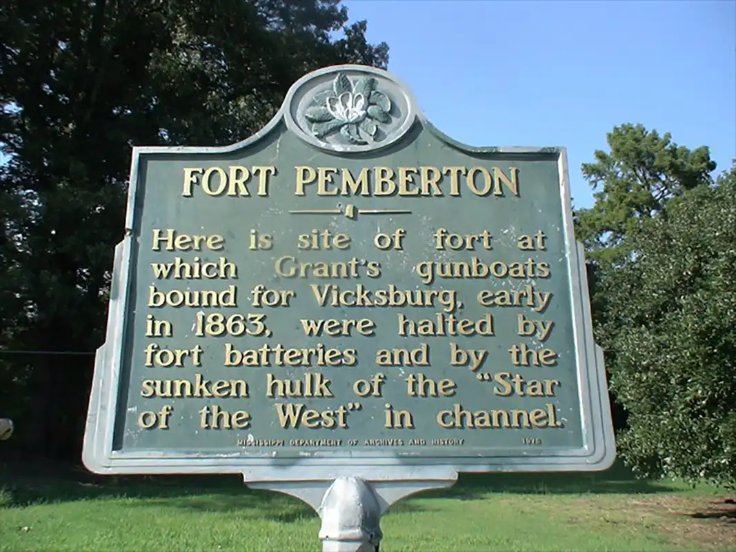 The Fort Pemberton marker is missing.