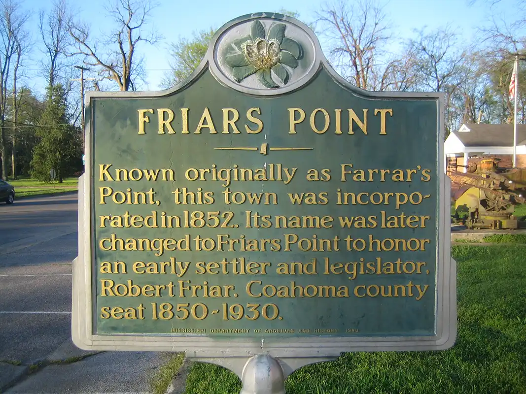 The Friars Point marker is located in Friars Point, a town in Coahoma County where country music singer Conway Twitty was born.