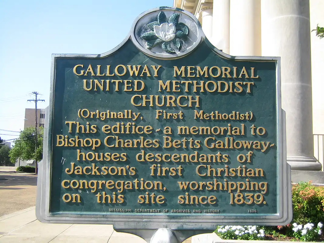 Galloway Memorial United Methodist Church is on N. Congress St. in downtown Jackson.