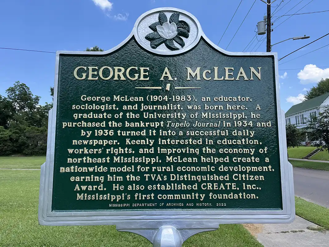 The George A. McLean marker is located at 328 Summit Street.