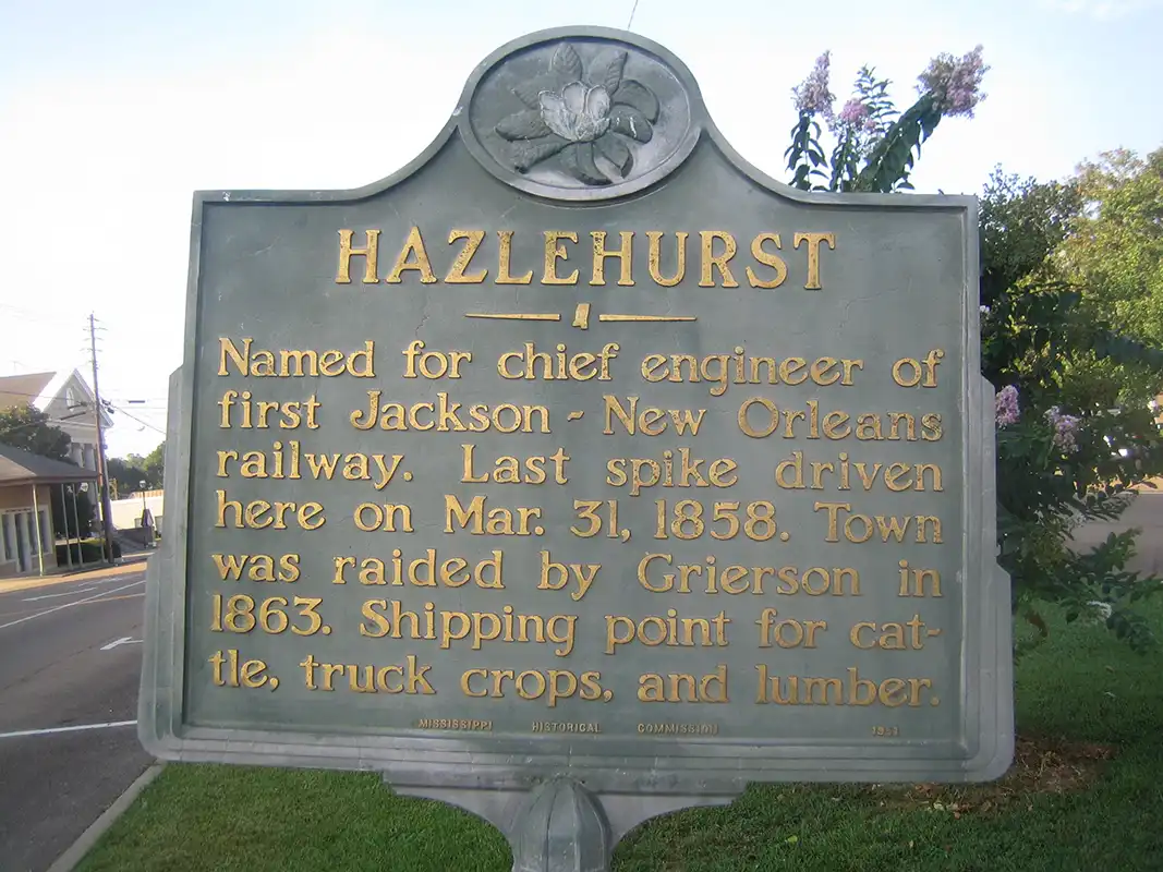 This marker is across from the courthouse in Hazlehurst.