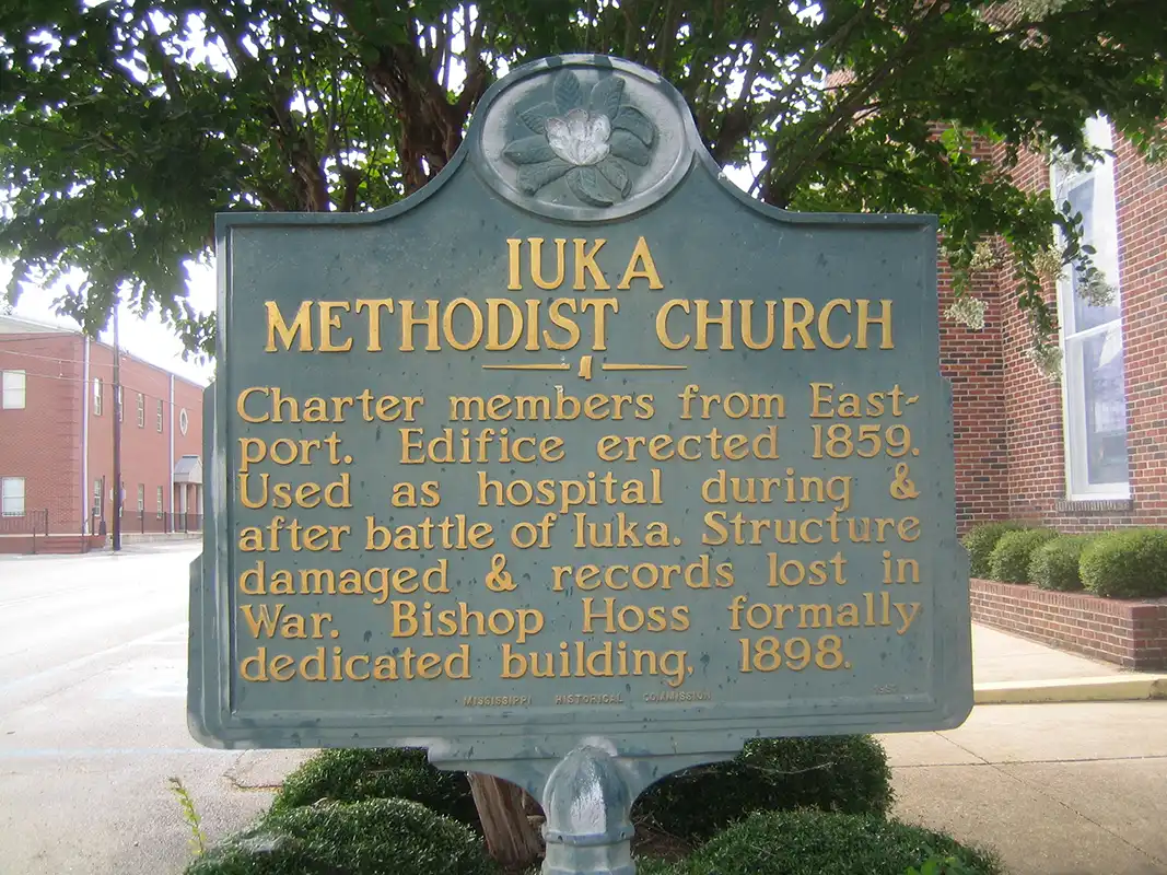 Iuka Methodist Church is at 101 Eastport St. in downtown Iuka.