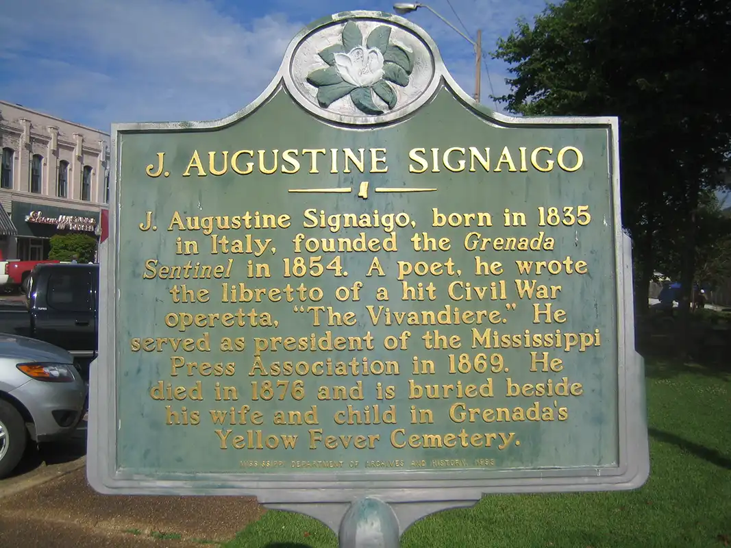 The J. Augustine Signaigo is in downtown Grenada.