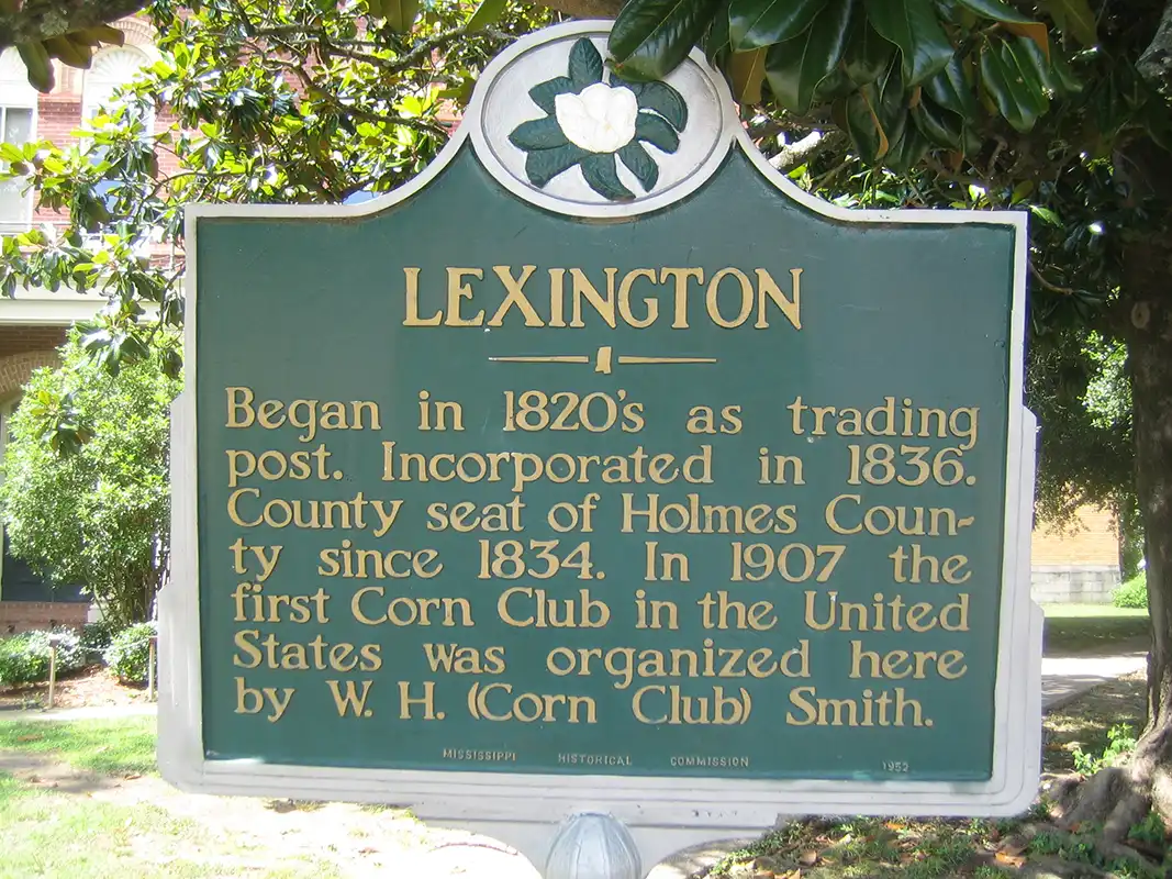 The Lexington marker is in Courthouse square in Lexington.