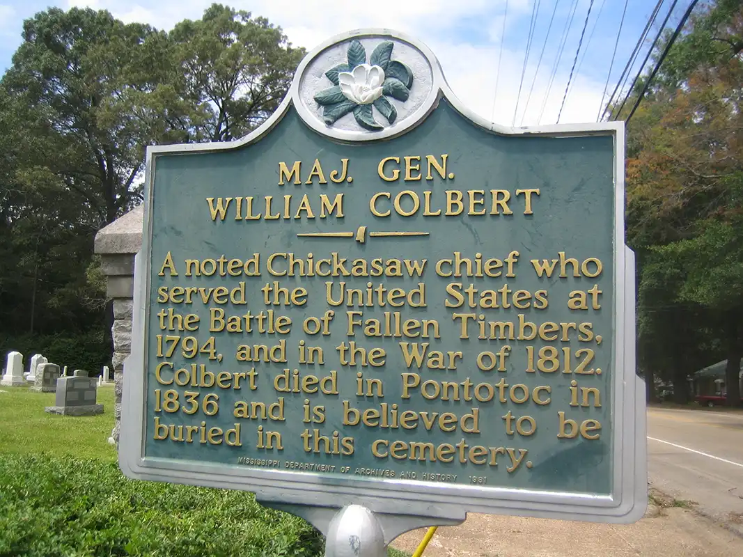 This marker for Maj. Gen. William Colbert is at the Pontotoc Cemetery on North Main Street.