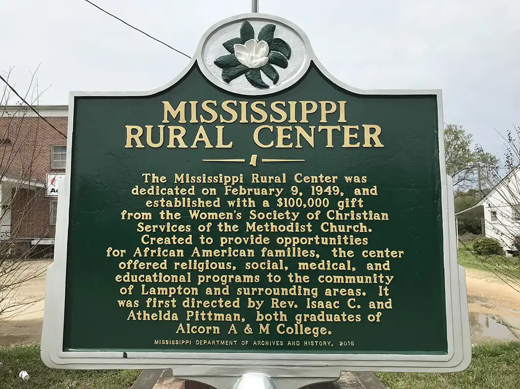Mississippi Rural Center is south of Columbia off Highway 13 at the intersection with Rural Center Lane in front of the New Zion UMC Activity Center.