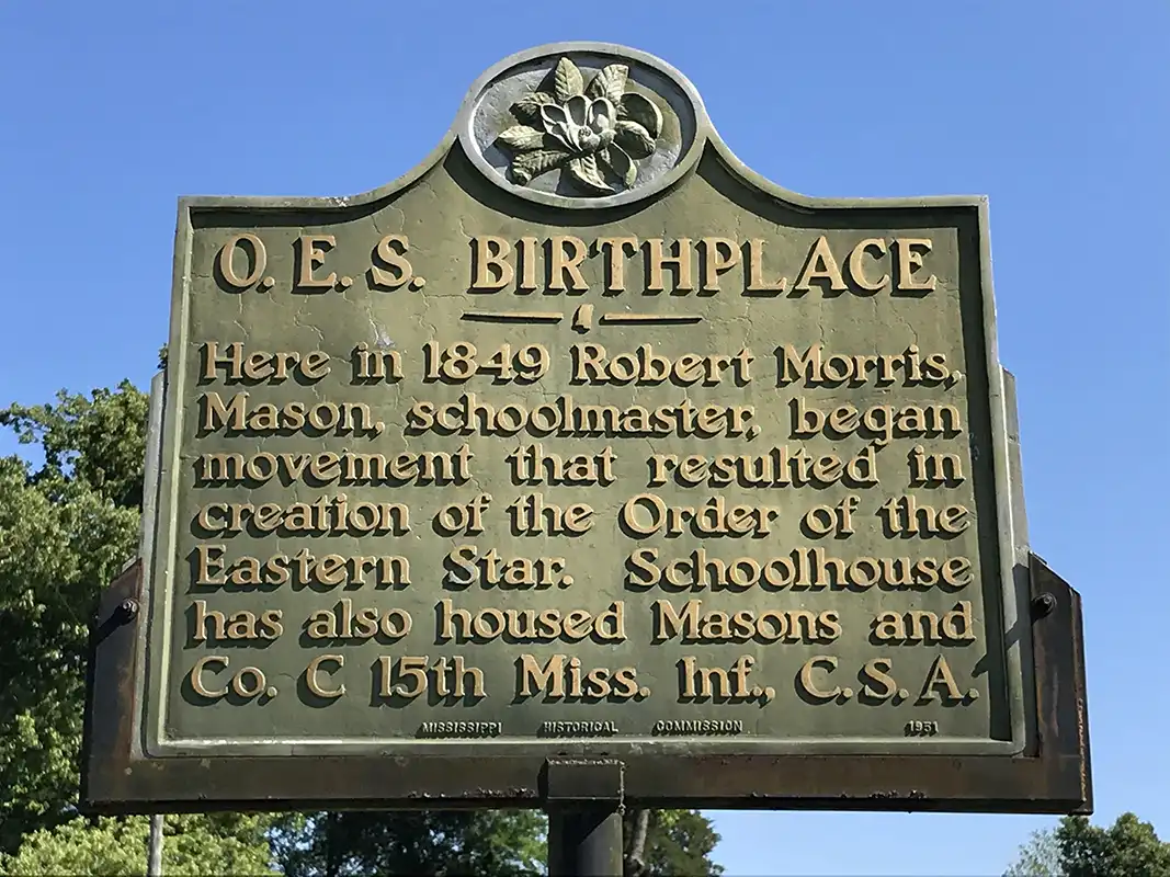 The O.E.S. Birthplace marker is at The Little Red Schoolhouse near intersection of Highways 17 and 14 (near Goodman).