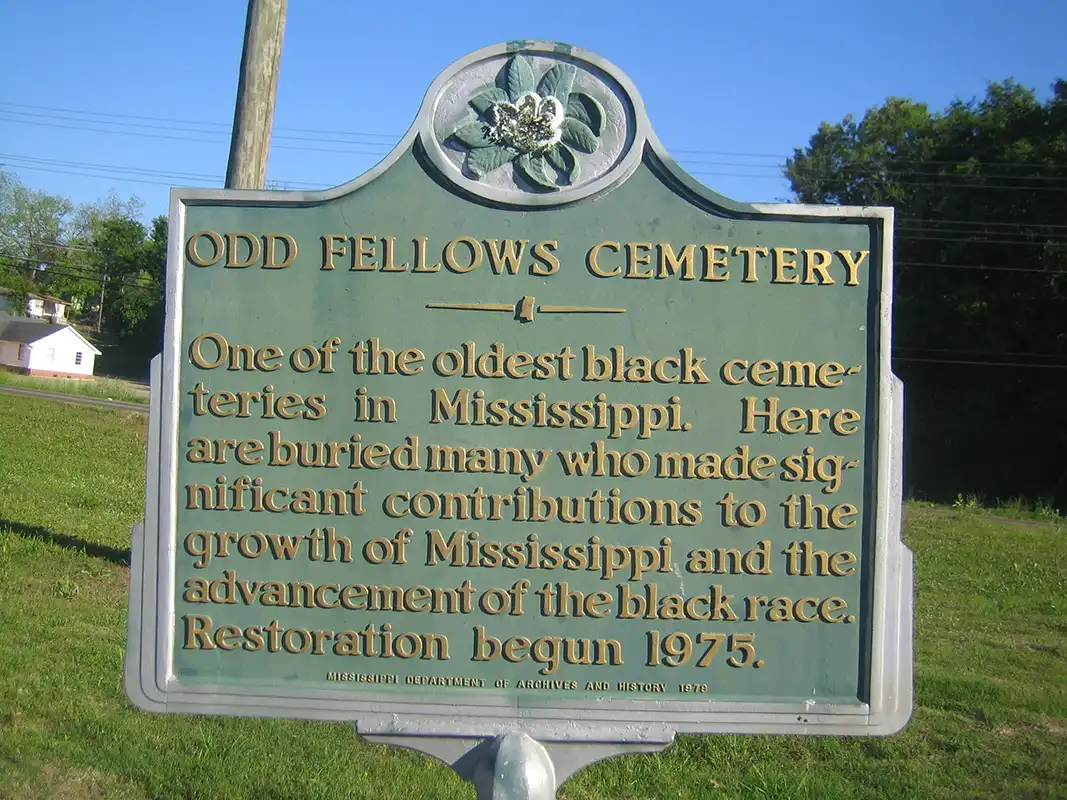 Odd Fellows Cemetery is on Old Hwy 82 near Henderson School in Starkville.