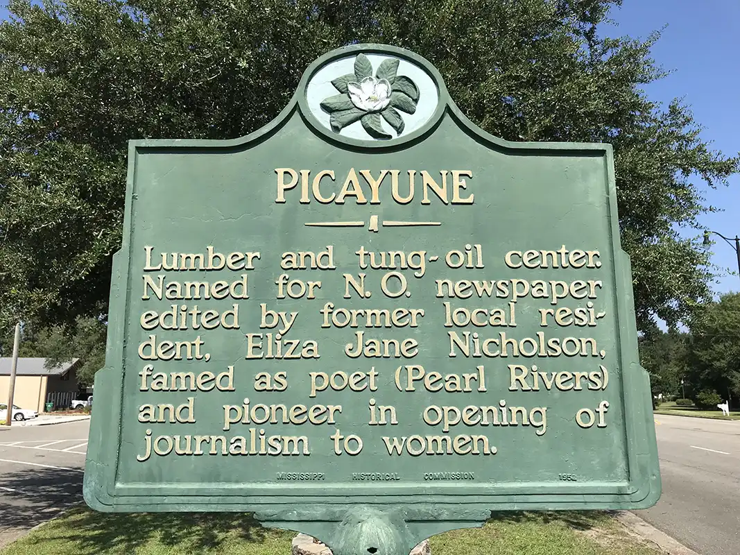 This marker is at 401 Goodyear Blvd. by the First Baptist Church in Picayune.