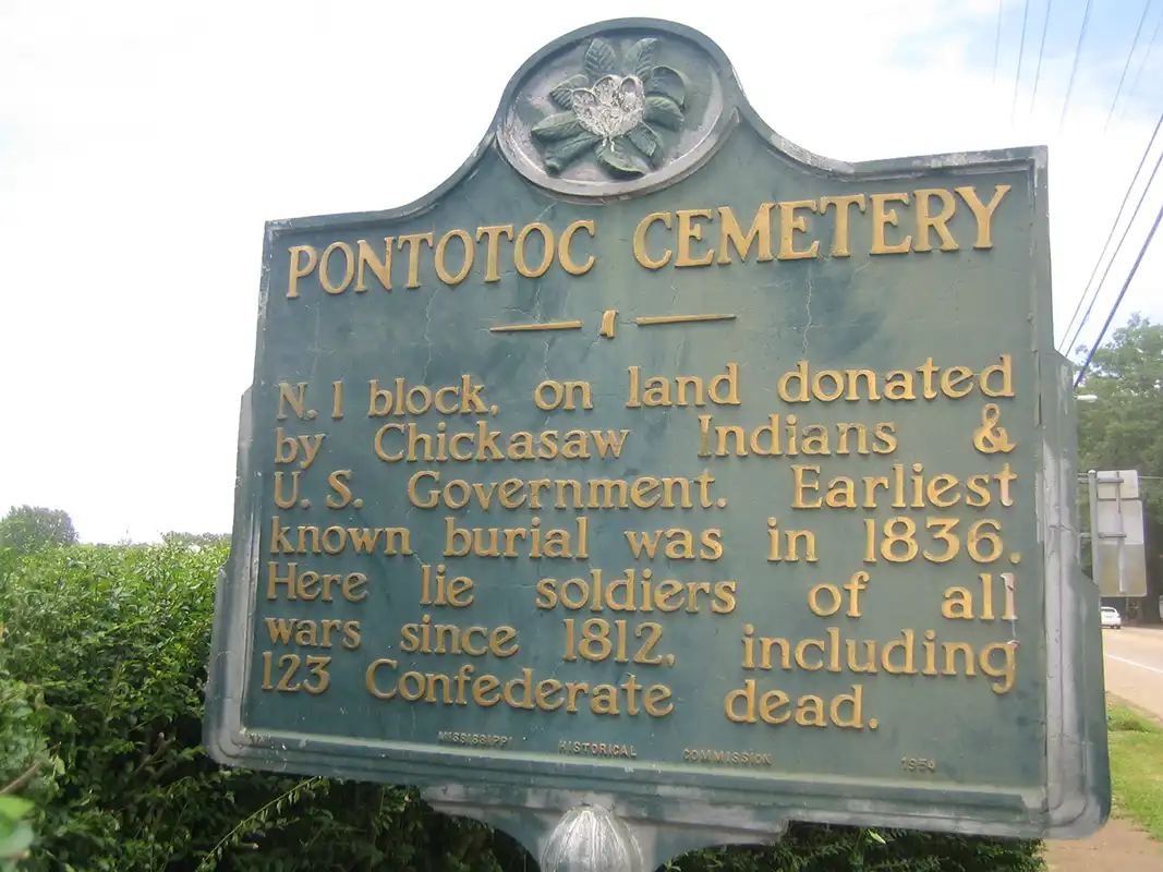 The Pontotoc Cemetery is on N. Main Street in Pontotoc.
