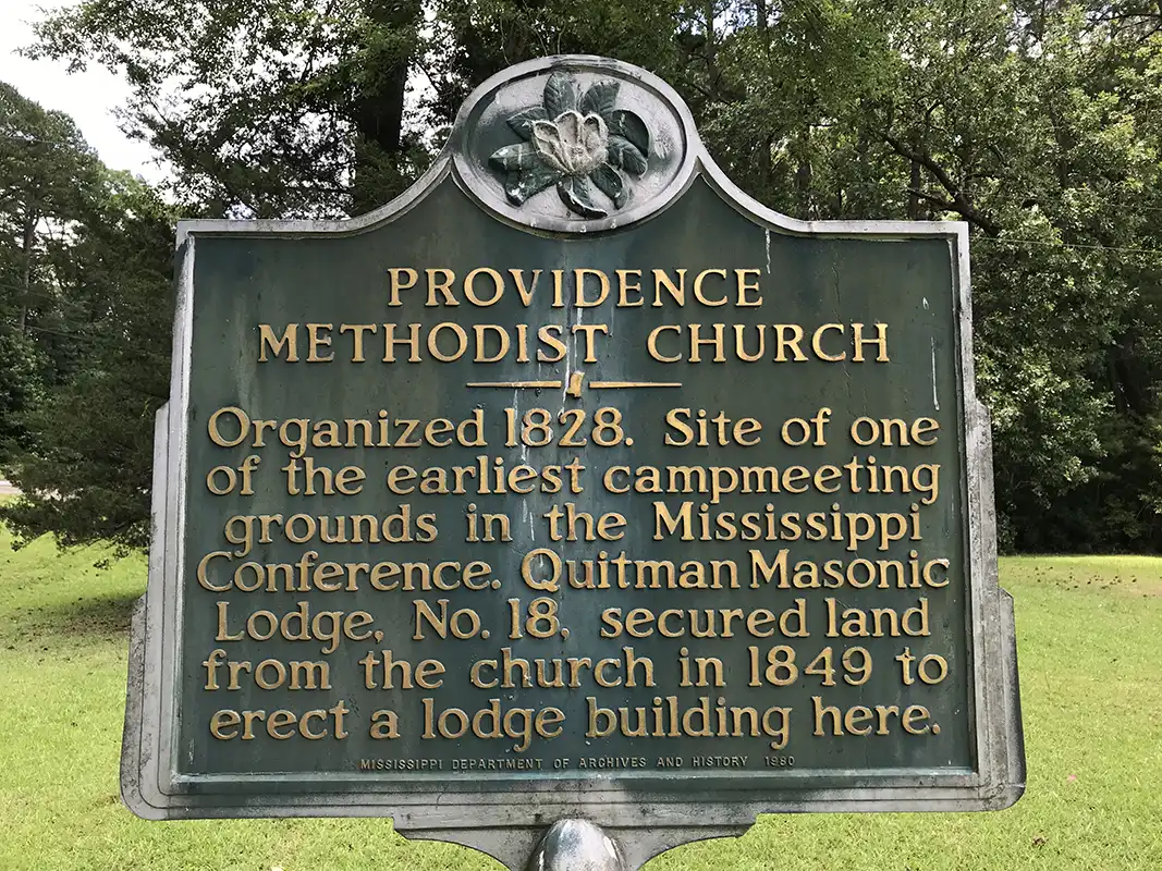 Providence Methodist Church is at 1412 Highway 472 south of Georgetown.