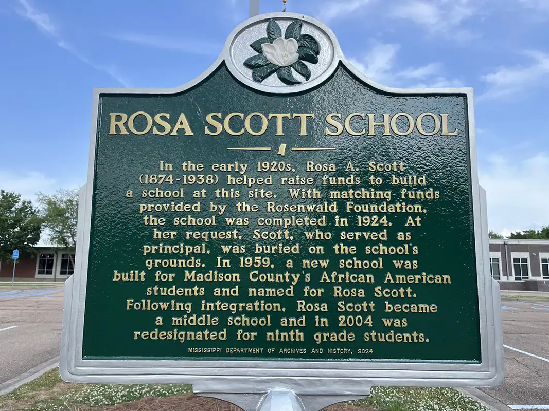 Rosa Scott School is at 929 Poore's Pass in Madison.