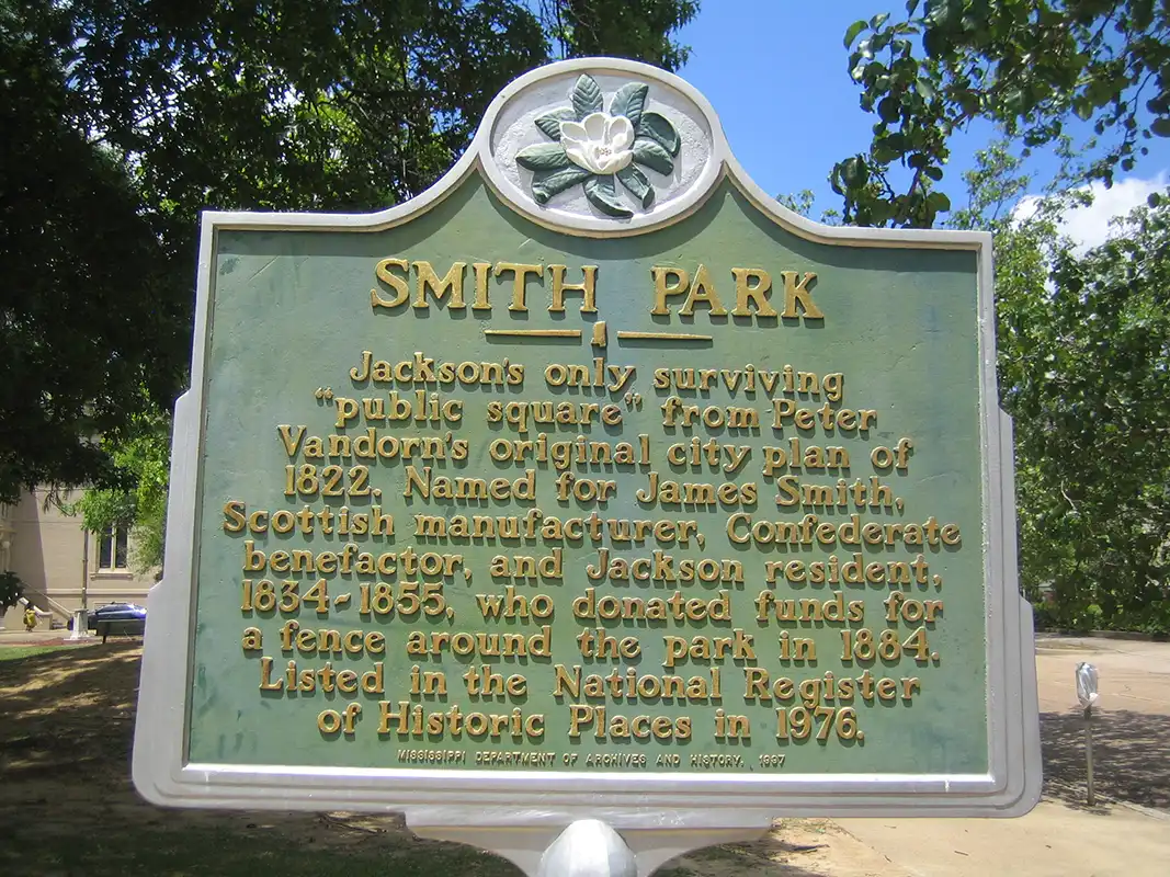 Smith Park is on Amite Street in downtown Jackson.