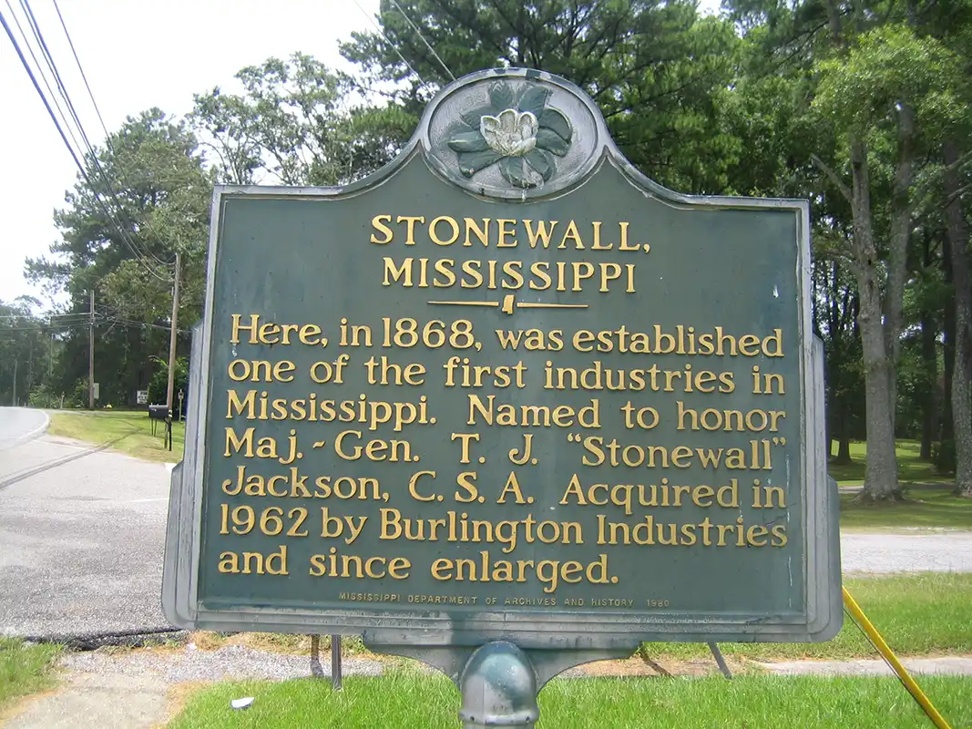 The Stonewall, Mississippi marker is in Stonewall, about 5 miles south of Enterprise on Highway 513.