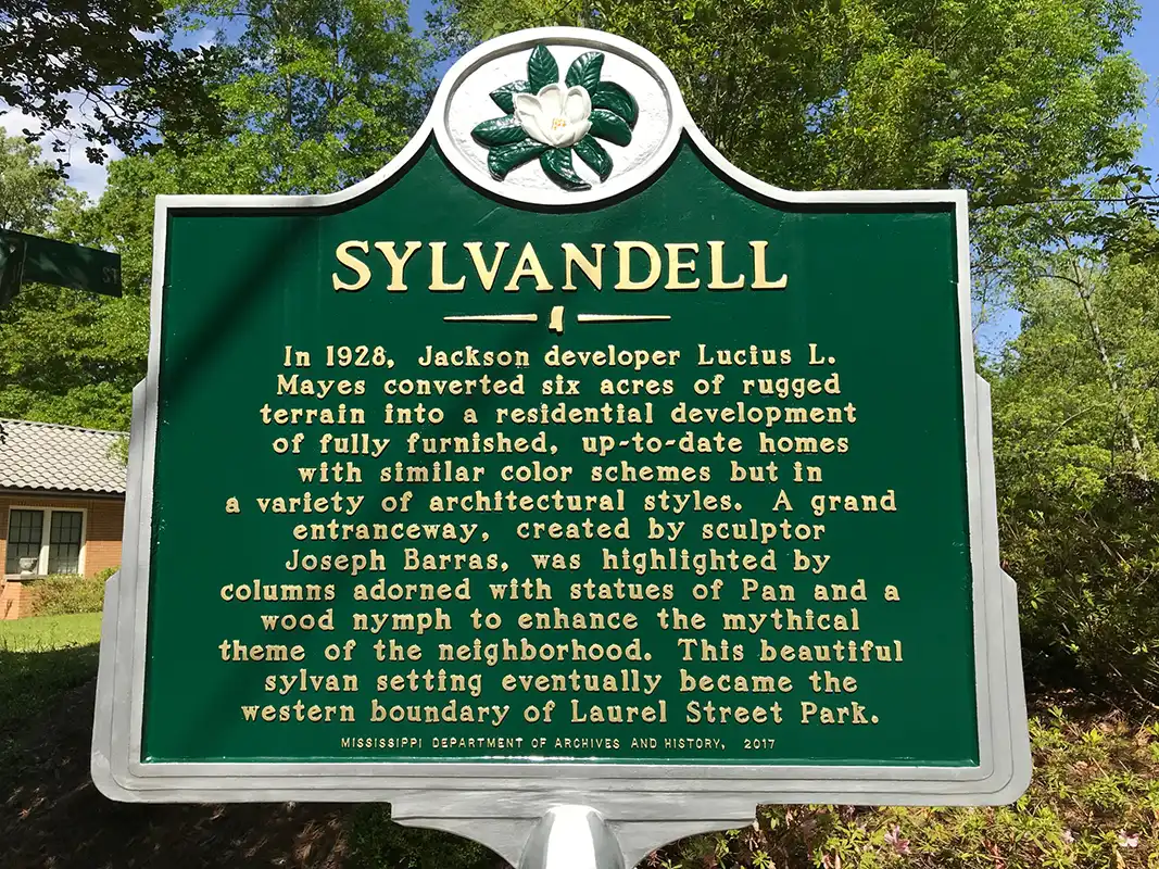 Sylvandell is in Belhaven at the end of Pinehurst St. (at intersection with St. Mary St.).