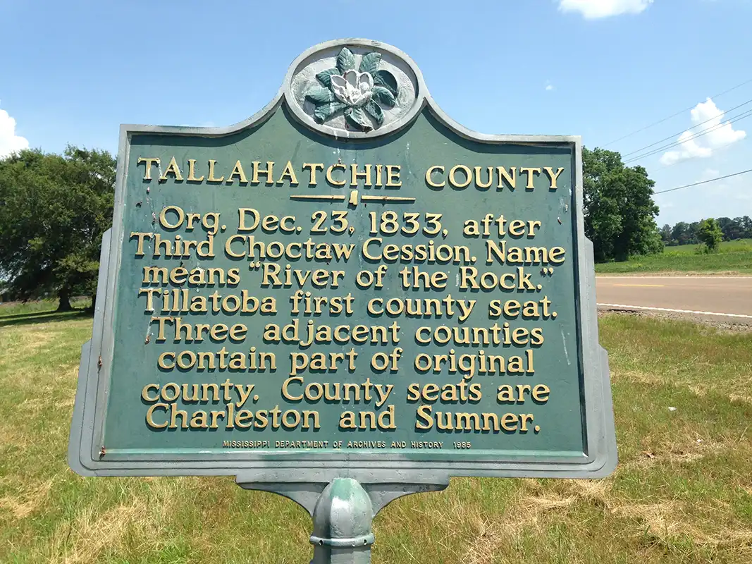 The Tallahatchie County marker is on Highway 49E in Sumner.