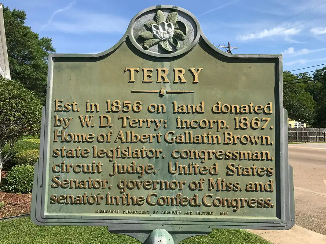 This marker is in downtown Terry.