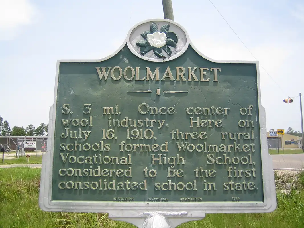 Woolmarket is at the intersection of Woolmarket Road and Old Highway 67 in Biloxi.